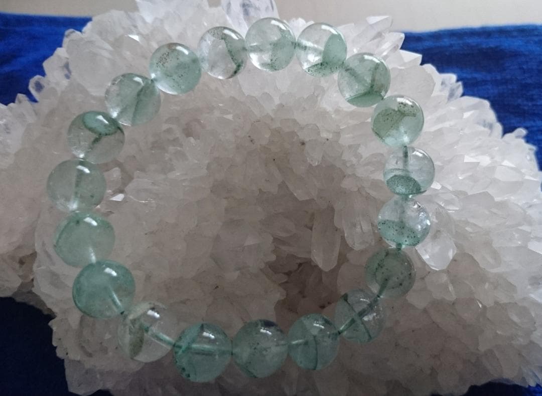 【高品質】グリーンファントムクォーツ ブレスレット