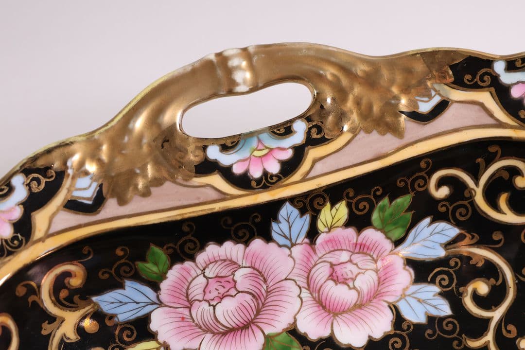 【CM290】オールドノリタケ 花図 プレート 皿 27.2cm 陶磁器