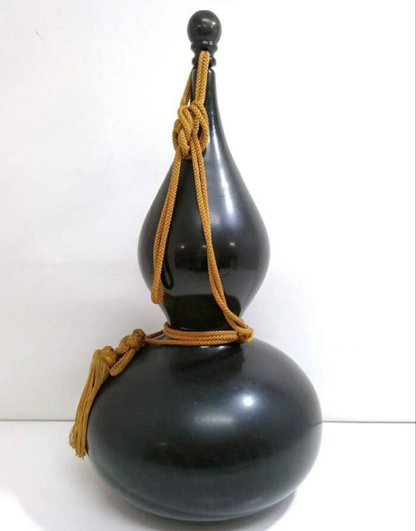 大型　木製 ひょうたん　悪い気を吸う　高さ60㌢約10.5kg瓢箪/縁起物　置物