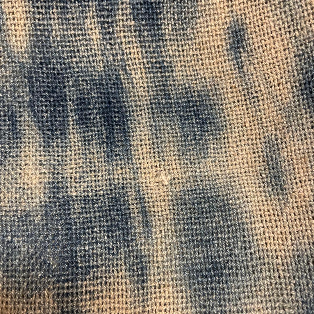 藍染 ヘンプストール ヘンプ100% たてねじり染め くびまき マフラー