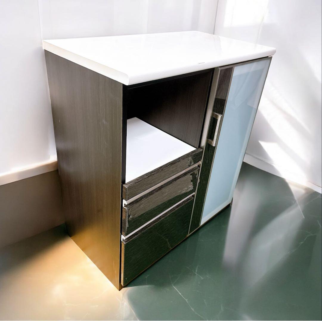 【送料設置込み】ニトリ キッチンボード ポスティア90 ブラック黒