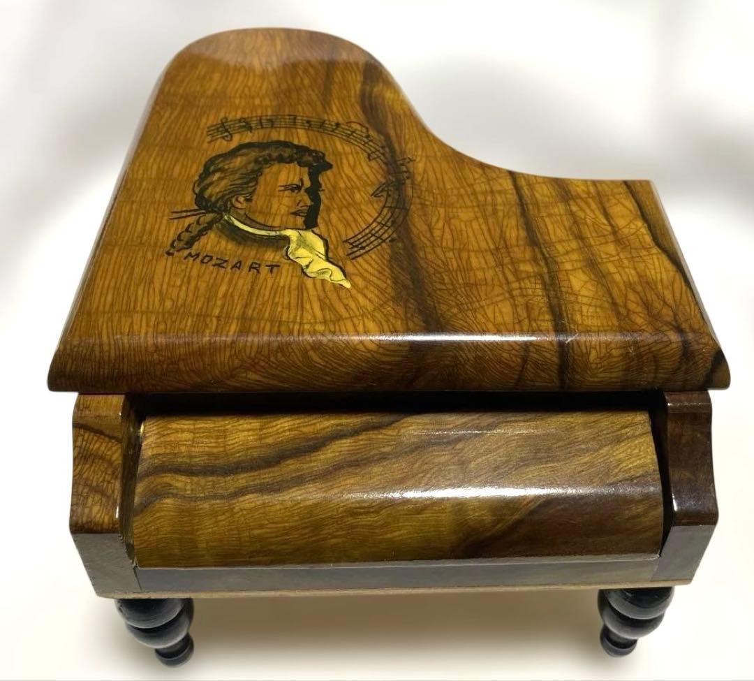 リュージュ　オルゴール　ピアノ型　モーツァルト　アンティーク