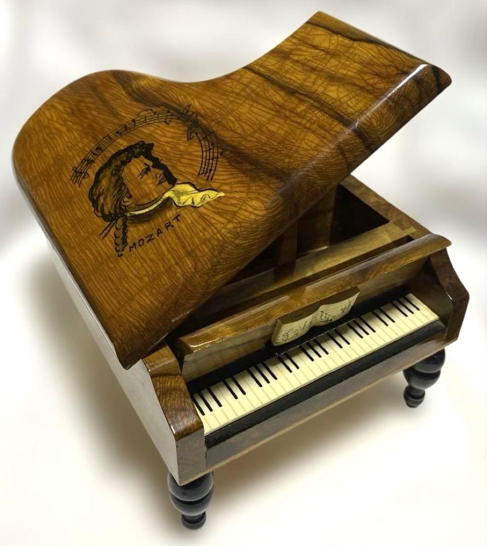 リュージュ　オルゴール　ピアノ型　モーツァルト　アンティーク