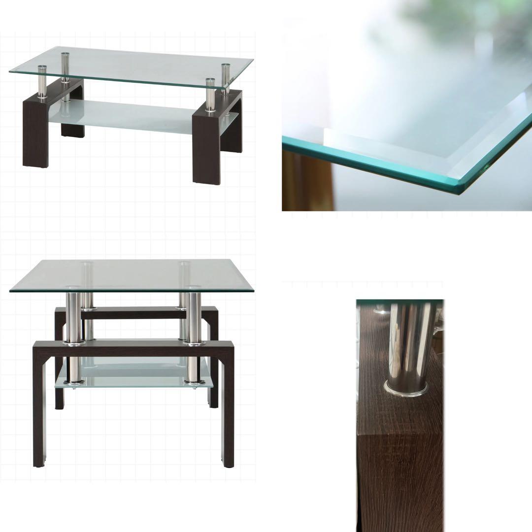 モダン ガラステーブル