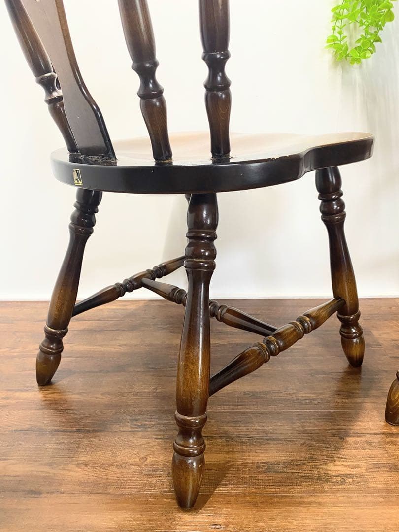 飛騨産業 キツツキマーク ウィンザーチェア 椅子 2脚セット