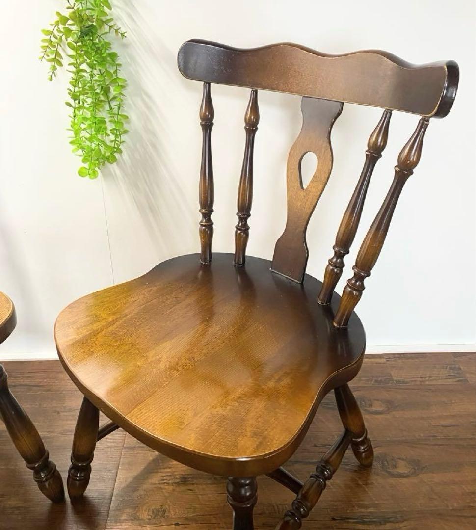 飛騨産業 キツツキマーク ウィンザーチェア 椅子 2脚セット