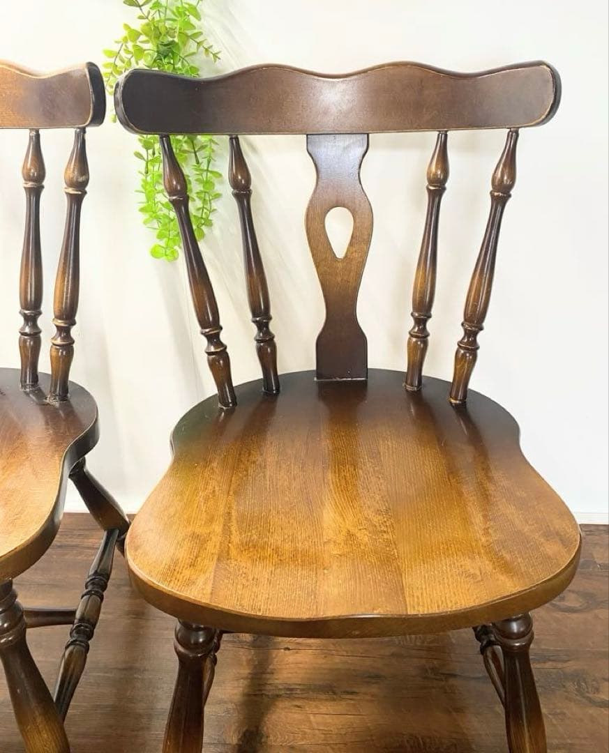 飛騨産業 キツツキマーク ウィンザーチェア 椅子 2脚セット