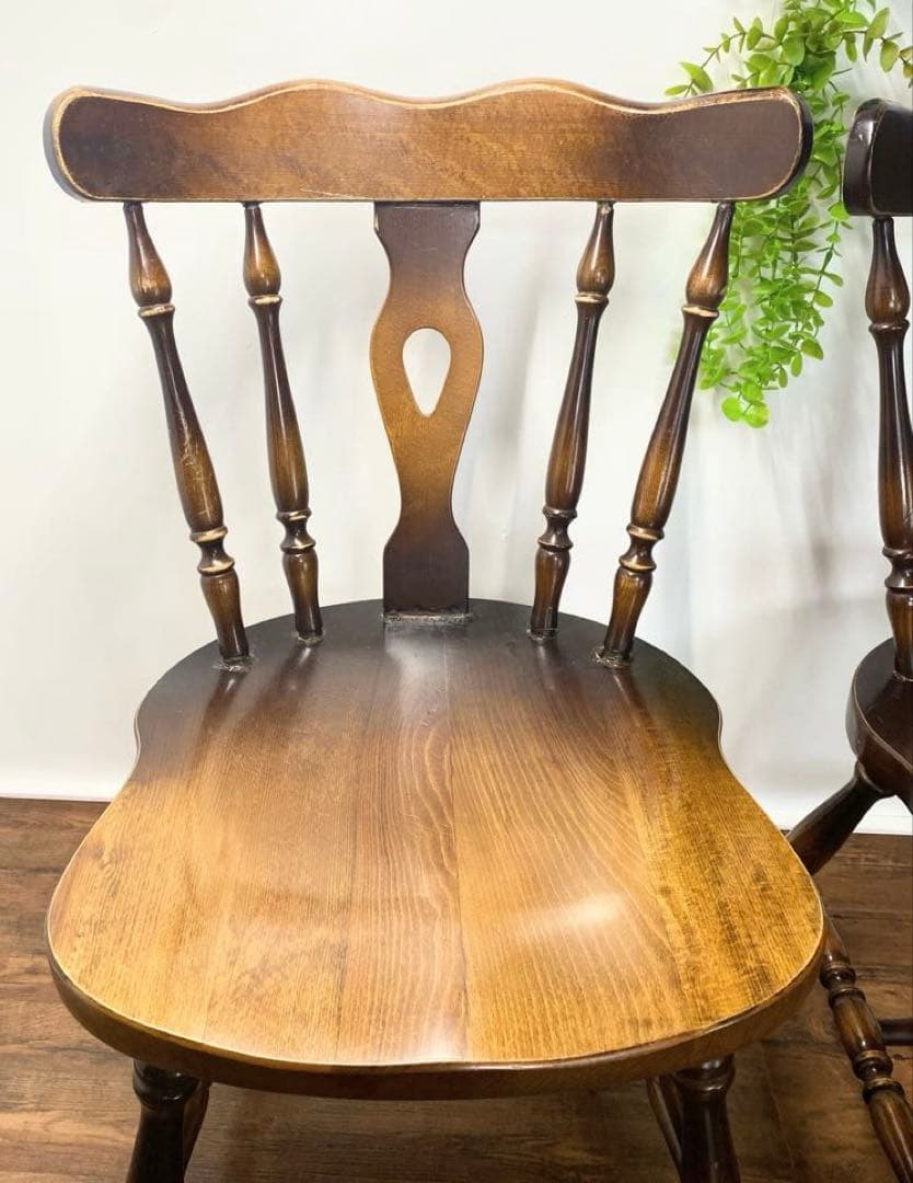 飛騨産業 キツツキマーク ウィンザーチェア 椅子 2脚セット