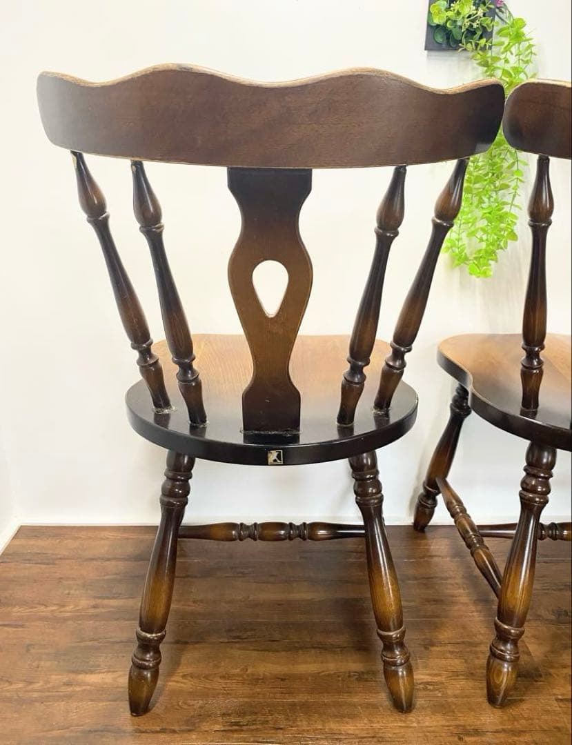 飛騨産業 キツツキマーク ウィンザーチェア 椅子 2脚セット