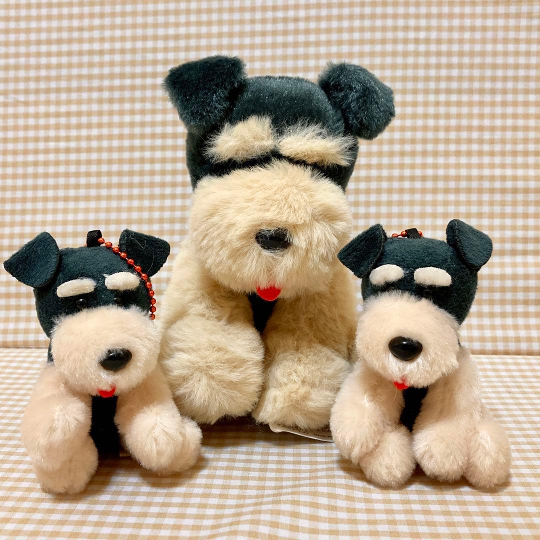 くったりシュナウザー キーホルダー ぬいぐるみ マスコット