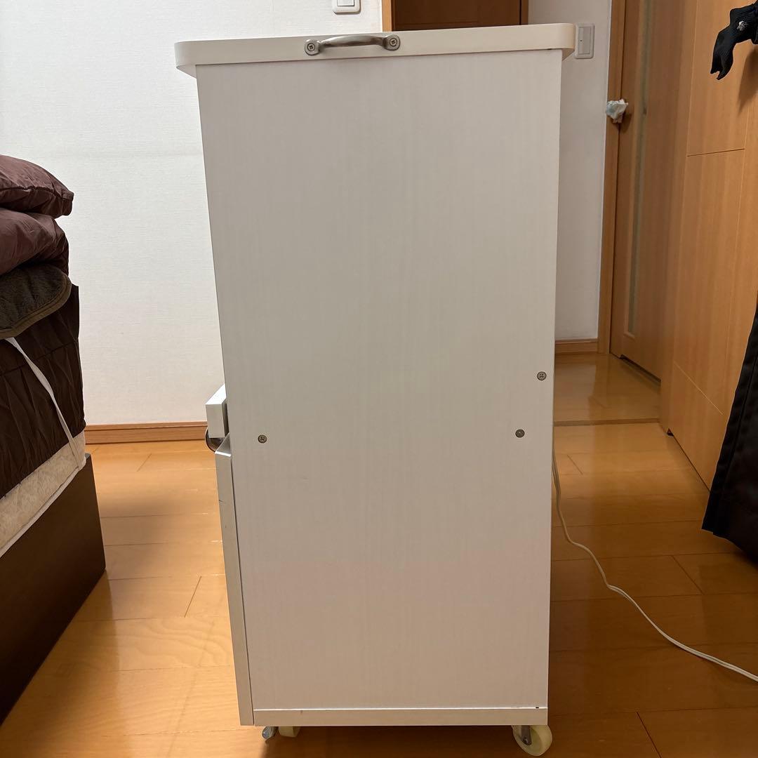 ホワイトキッチンカウンターレンジ台食器棚キャスター付き