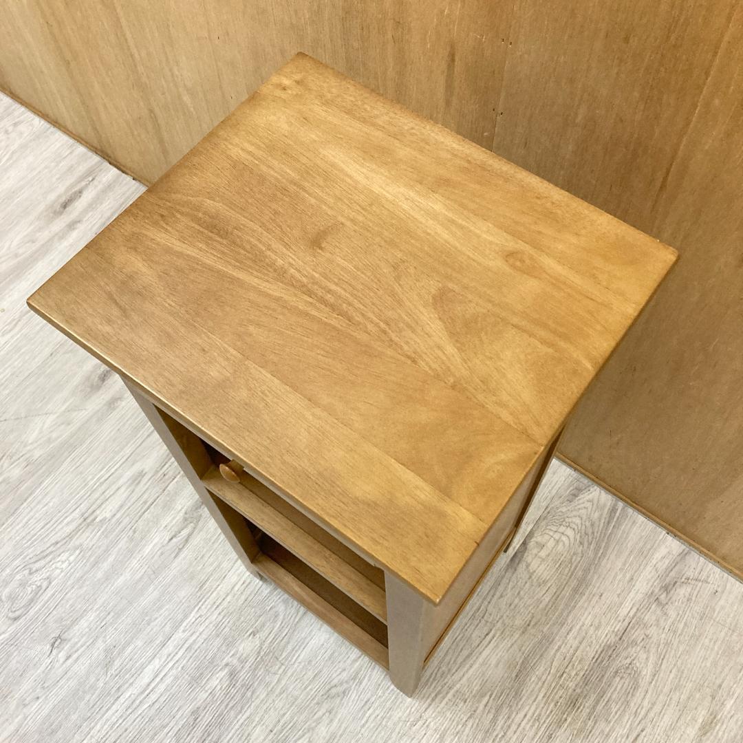 【カリモク】電話台　ラック　棚　花台　サイドチェスト　スリッパラック