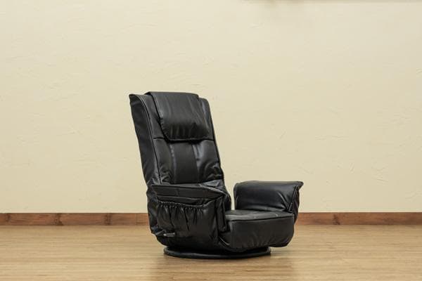 《新品・送料無料》レバー式14段回転座椅子　BK/BR/IV