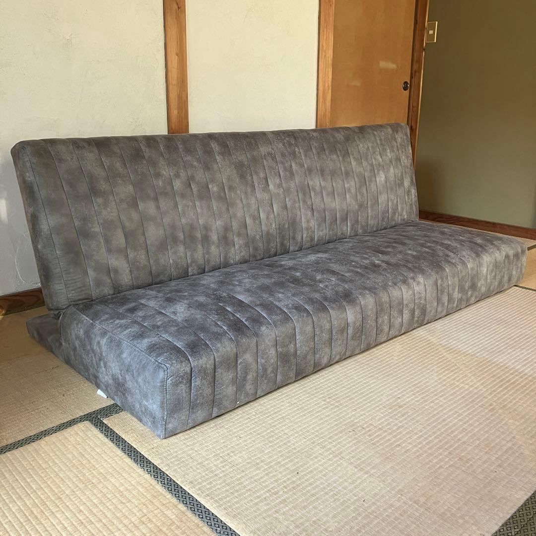 【香川手渡限定‼︎】未使用　ソファベッド　ロータイプ　＋脚付　3段階リクライニング