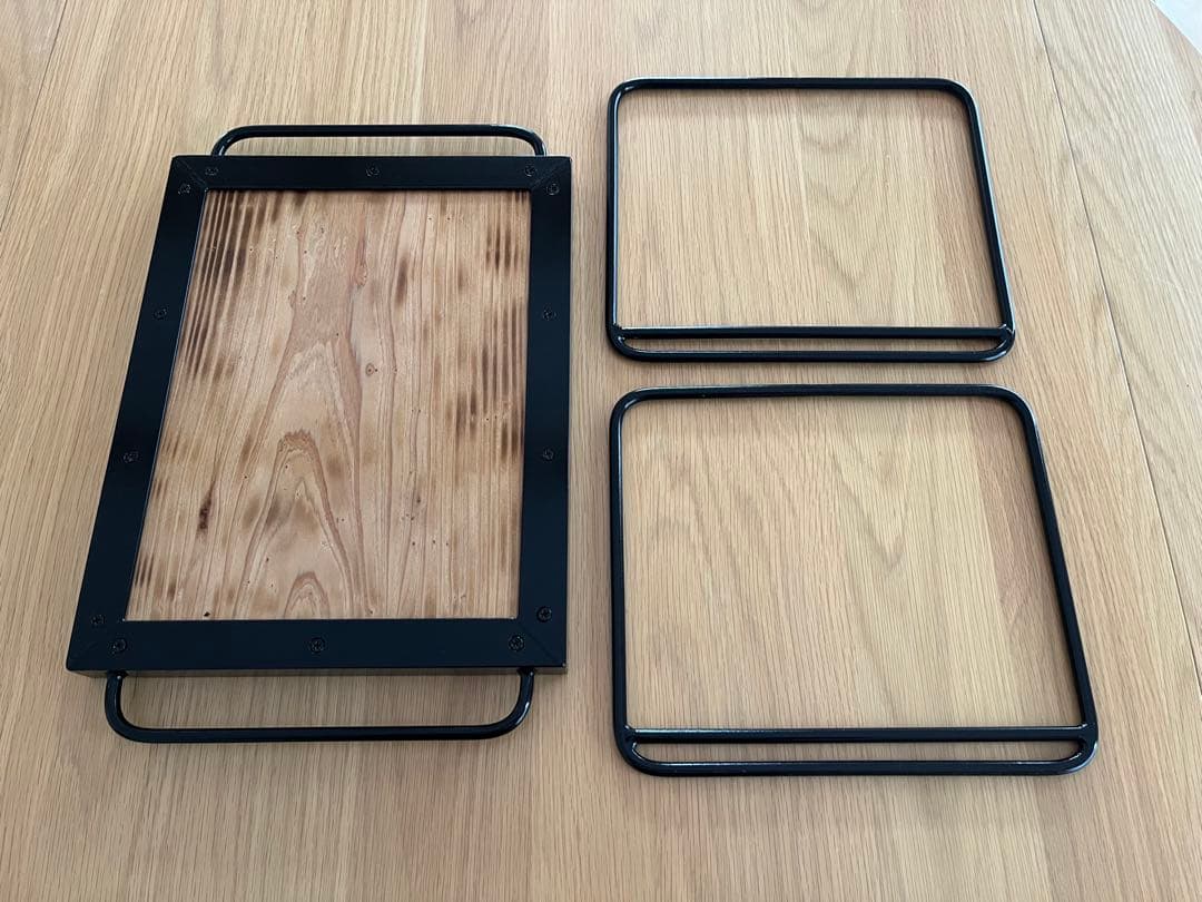 アイアンテーブル　アウトドア　キャンプ　天然木　BBQ ハンドメイド