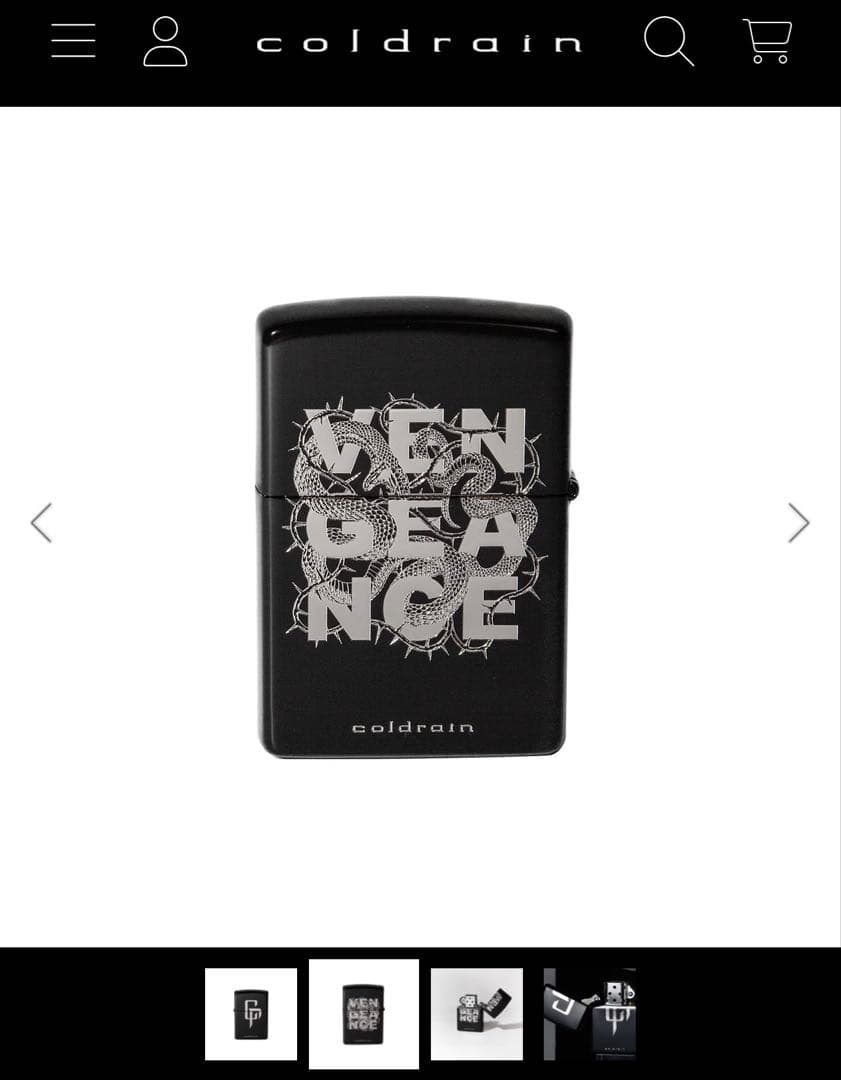 coldrain VENGEANCE Zippo 新品未使用
