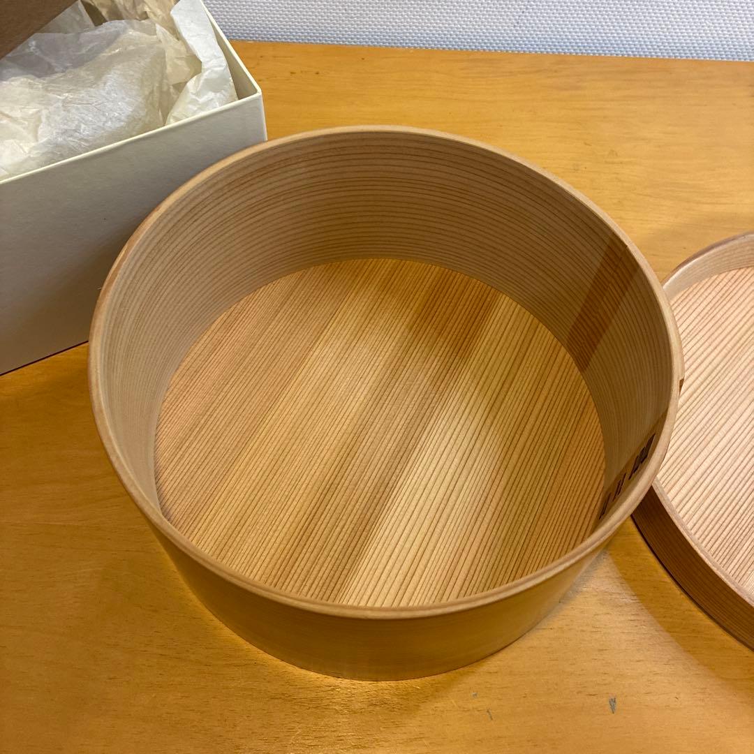 [新品]六寸曲げわっぱ【大舘工芸社製】しゃもじ付き