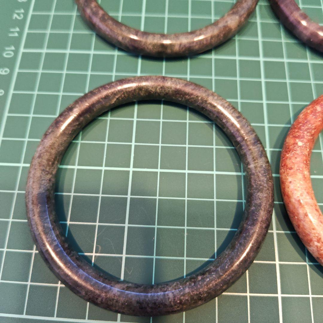 石製バングルセット 6個入り　赤　青　緑