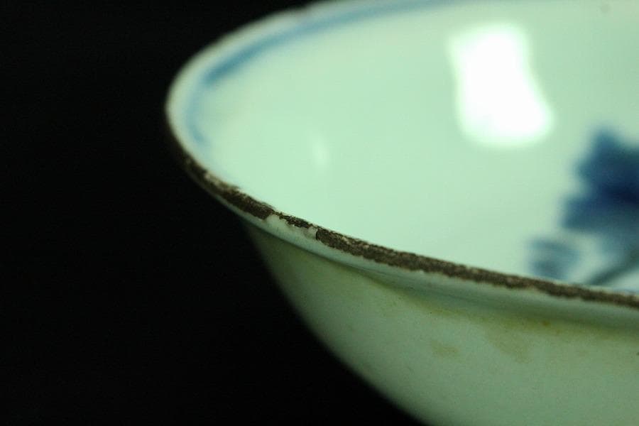 唐物 古染付 青花 青菜紋 皿 十件揃 虫喰い 中国(K-A408) - メルカリ