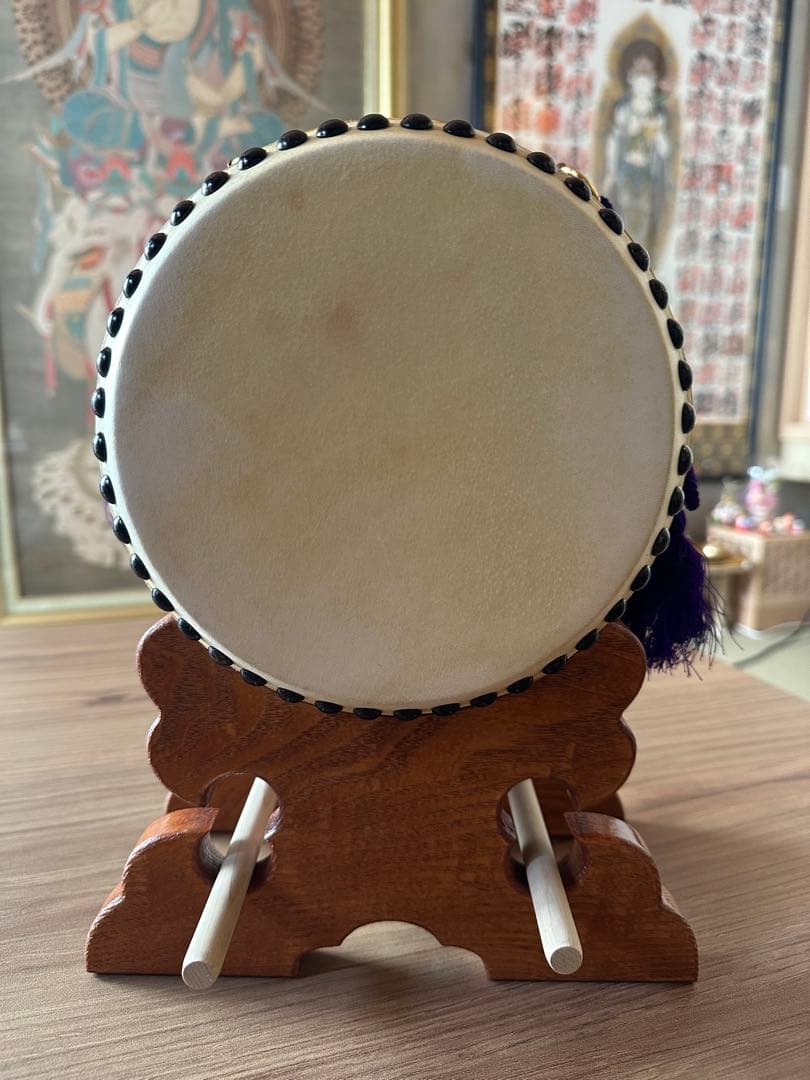【amahiroさん専用　和太鼓 】太鼓一式 廣崎賢太郎商店 バチ付き