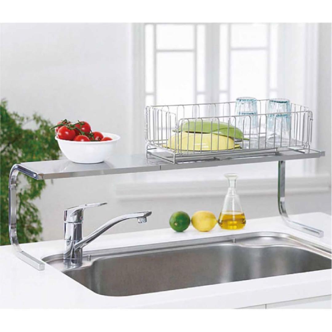 どこでもサポートシェルフ　ステンレス棚どこでもサポートラック 1段デラックス