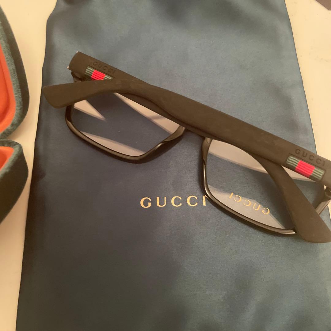 GUCCI グッチ メガネ GG0174O メンズ レディース スクエア型 黒縁