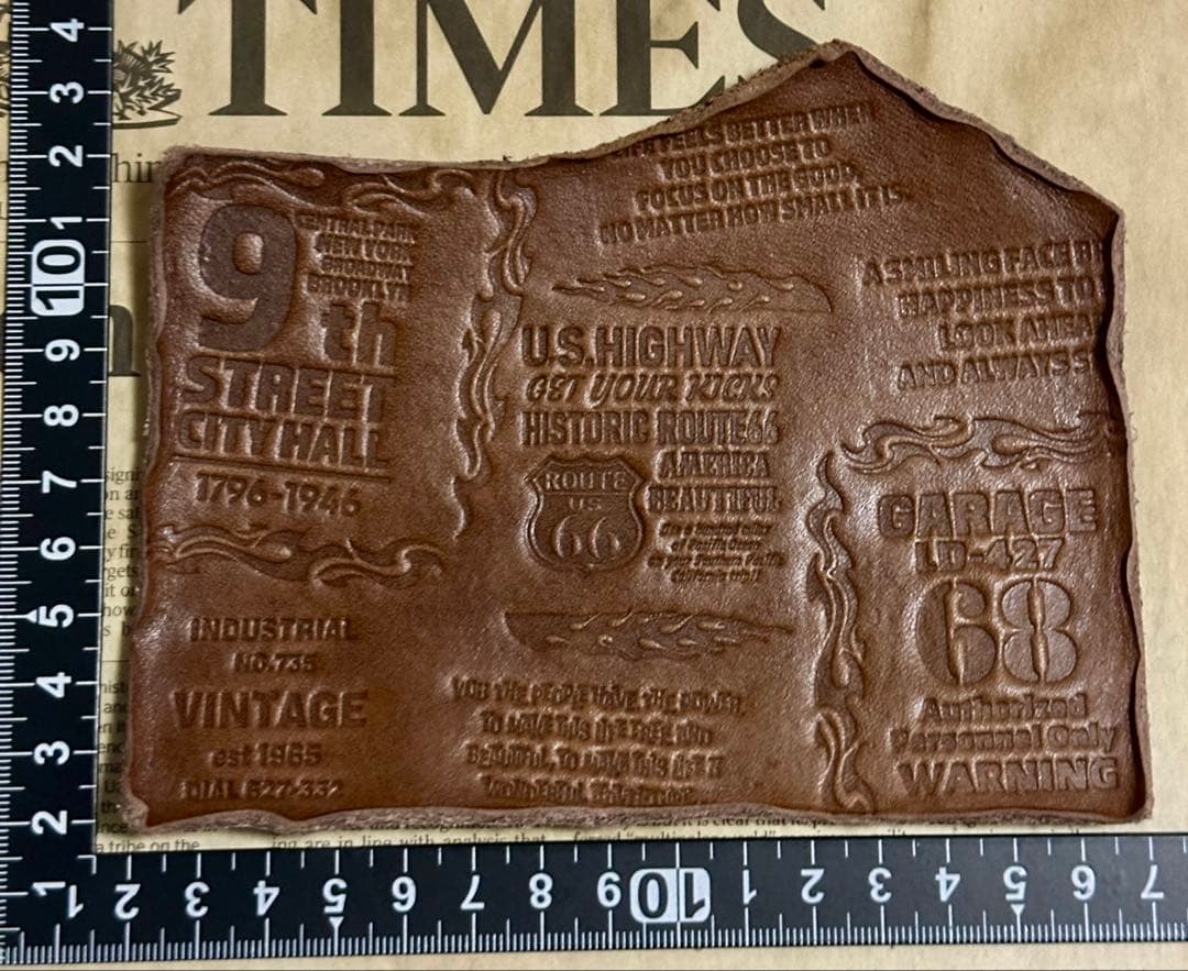 No.658 革タグ レザータグ 刻印タグ ハンドメイド