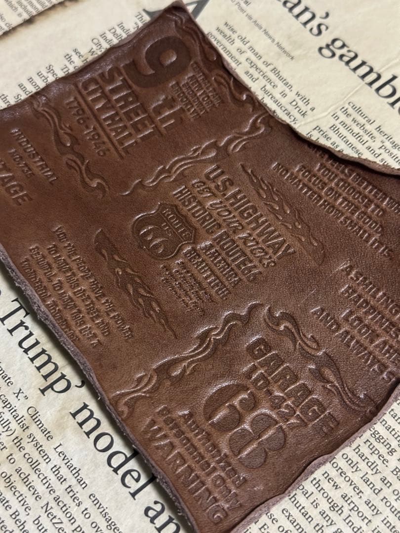 No.658 革タグ レザータグ 刻印タグ ハンドメイド