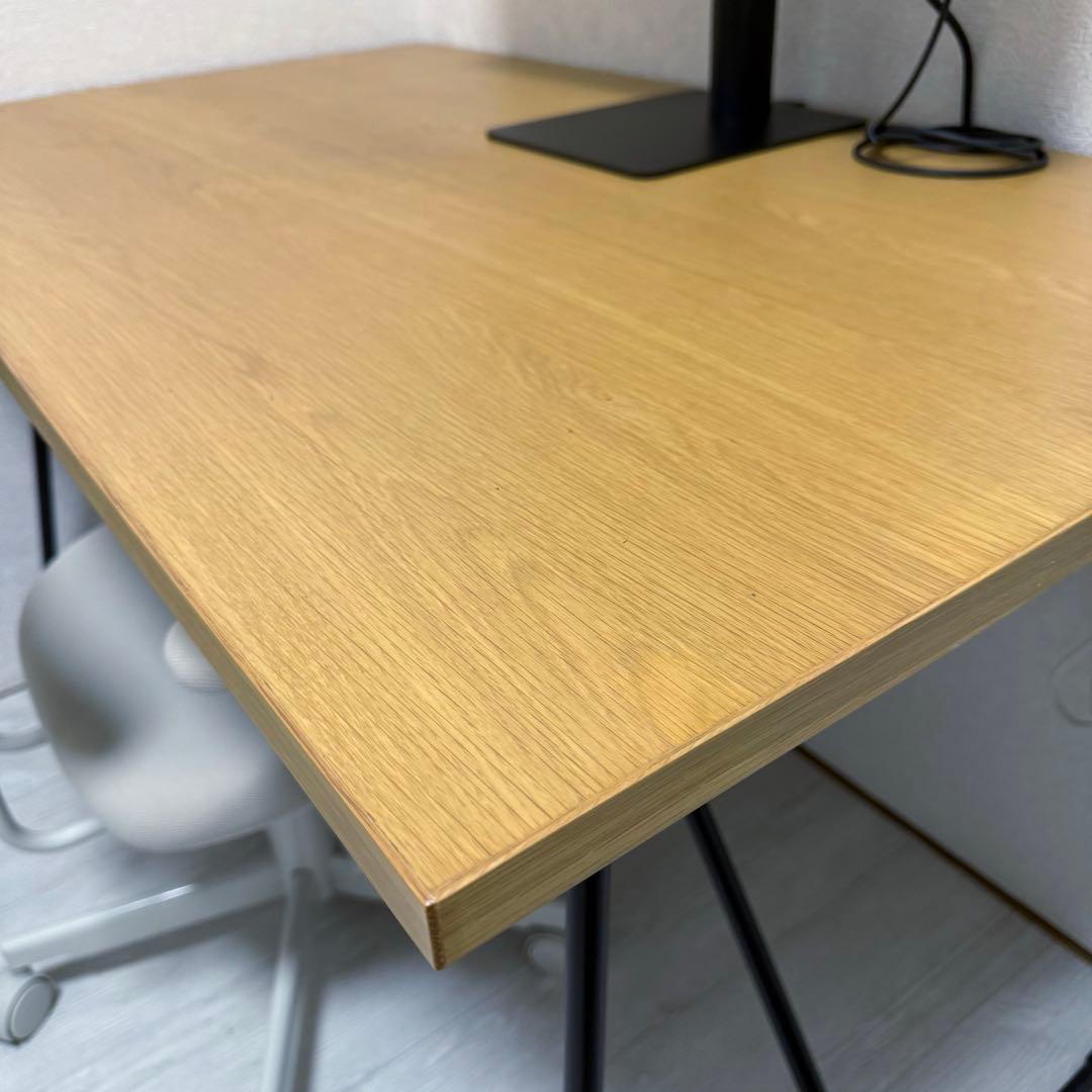 美品 無印良品 折りたたみテーブル・幅１２０ｃｍ・オーク材