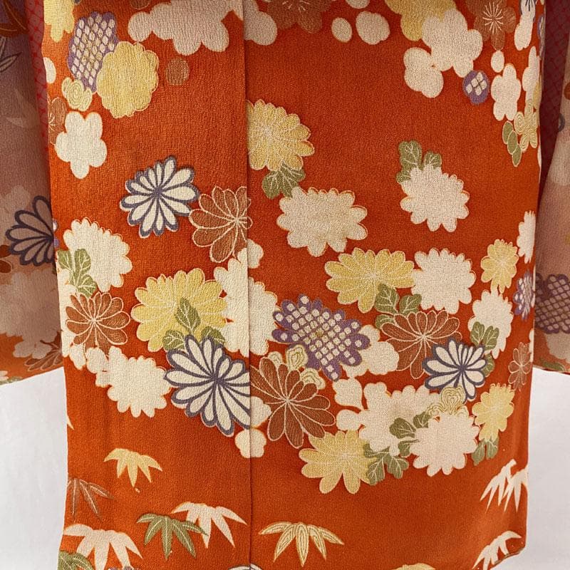 511ag30◎七五三 三歳 女の子 アンティーク着物&被布&長襦袢 紫◎