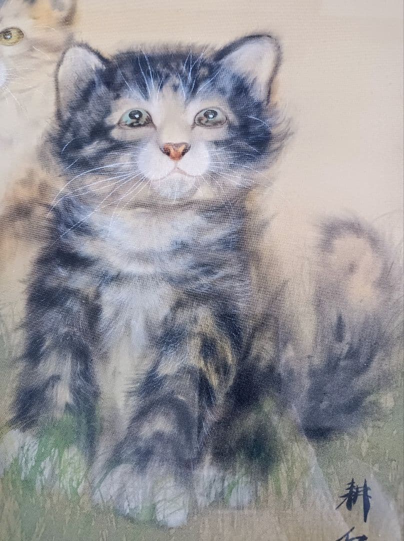 レア 縁起 繁盛 金運 おもてなし 絵 猫 中国 風水 美術 骨董 インテリア