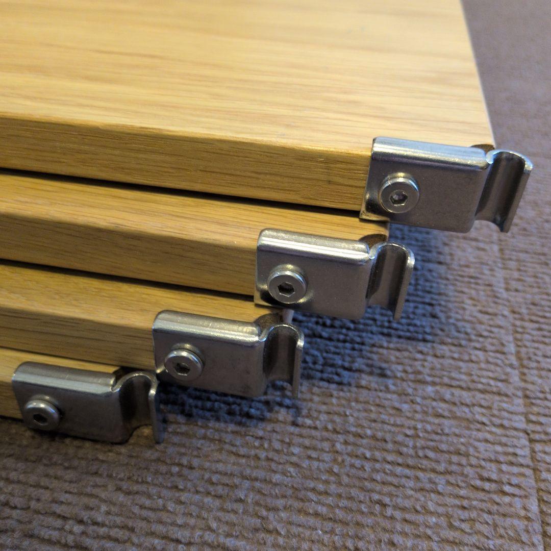 ステンレスユニットシェルフ・追加棚・オーク材