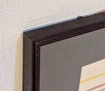 【真作】版画　木版画　飛翔の鶴と松　吉祥図　民芸調　和モダンアート　X163