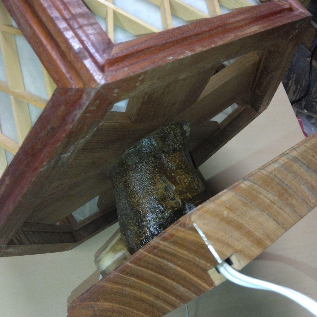 六角形の木製ランプシェード(行灯）手作り