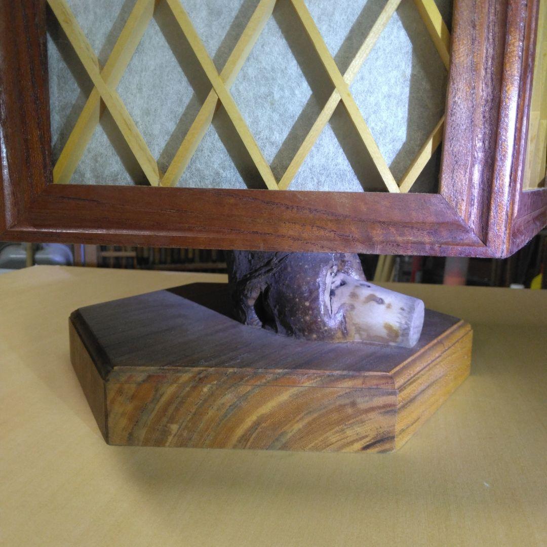 六角形の木製ランプシェード(行灯）手作り