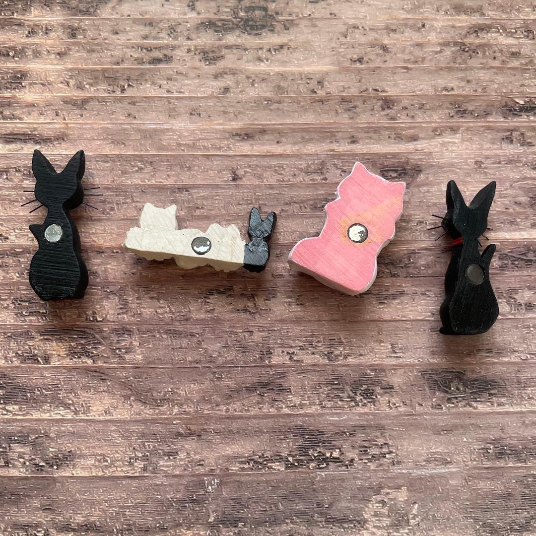 訳あり ジブリ 魔女の宅急便 ジジ 白猫 子猫 マグネット 希少 レア