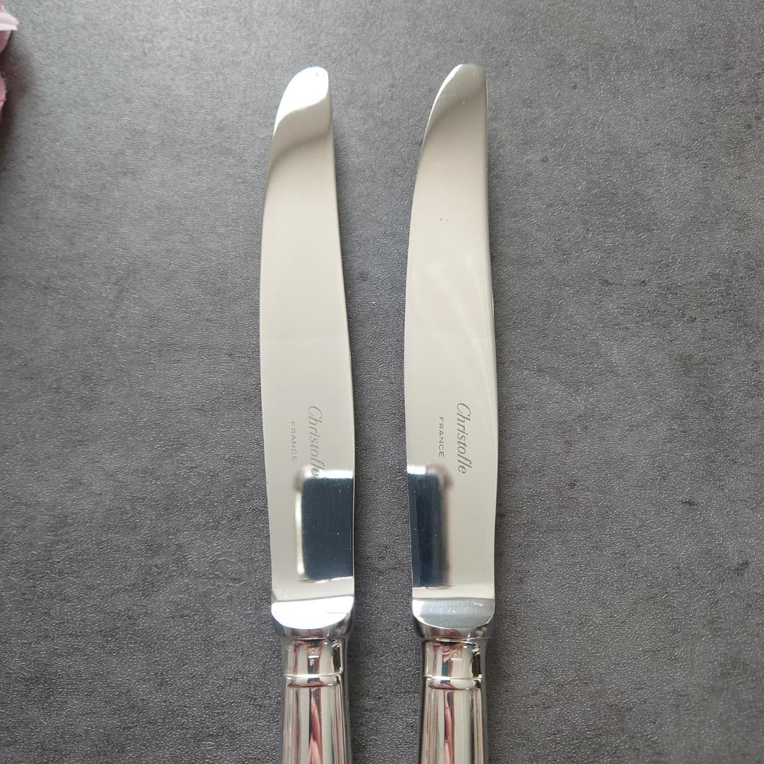 希少 美品 クリストフル アルビ テーブルナイフ 2点