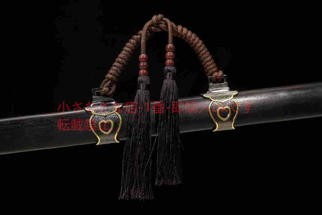 環首唐横刀二色型烏木百錬文紋鋼 古兵器 武具