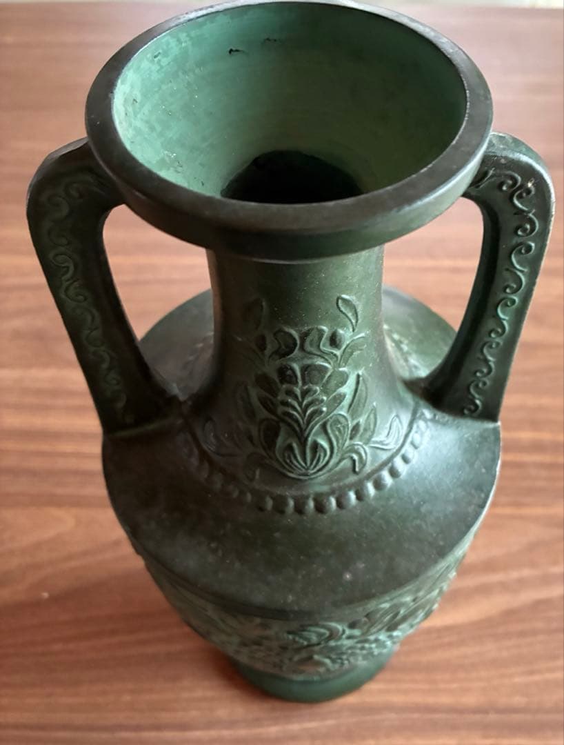 アンティーク調 花瓶 壺 青銅器風 レトロ オブジェ インテリア - メルカリ