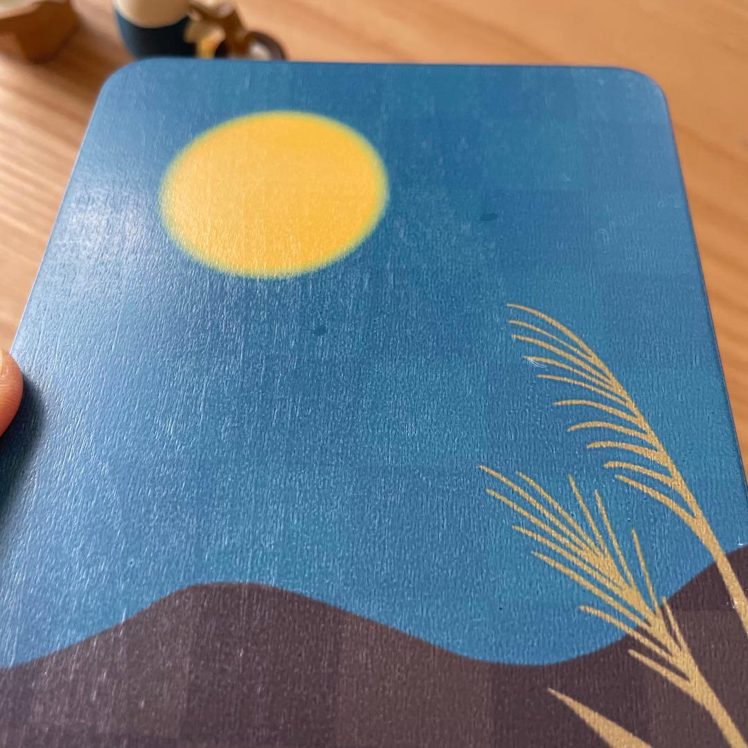 concombre 月見だんご : 満月ついたて:餅つきうさぎ　 3点セット