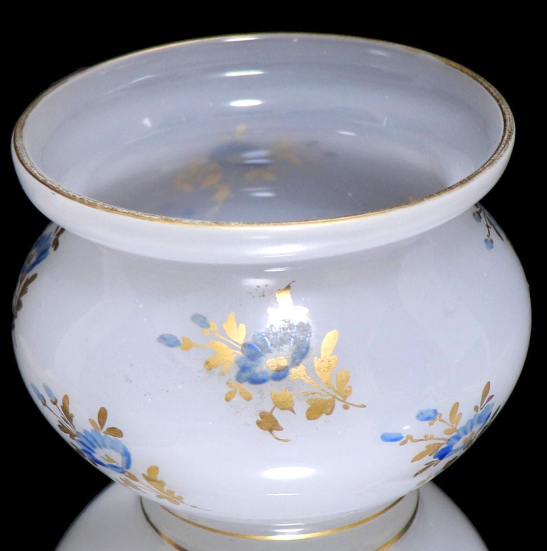 オールド・バカラ 激レア1870年頃 金彩エナメル彩オパーリンクリスタル製 蓋物