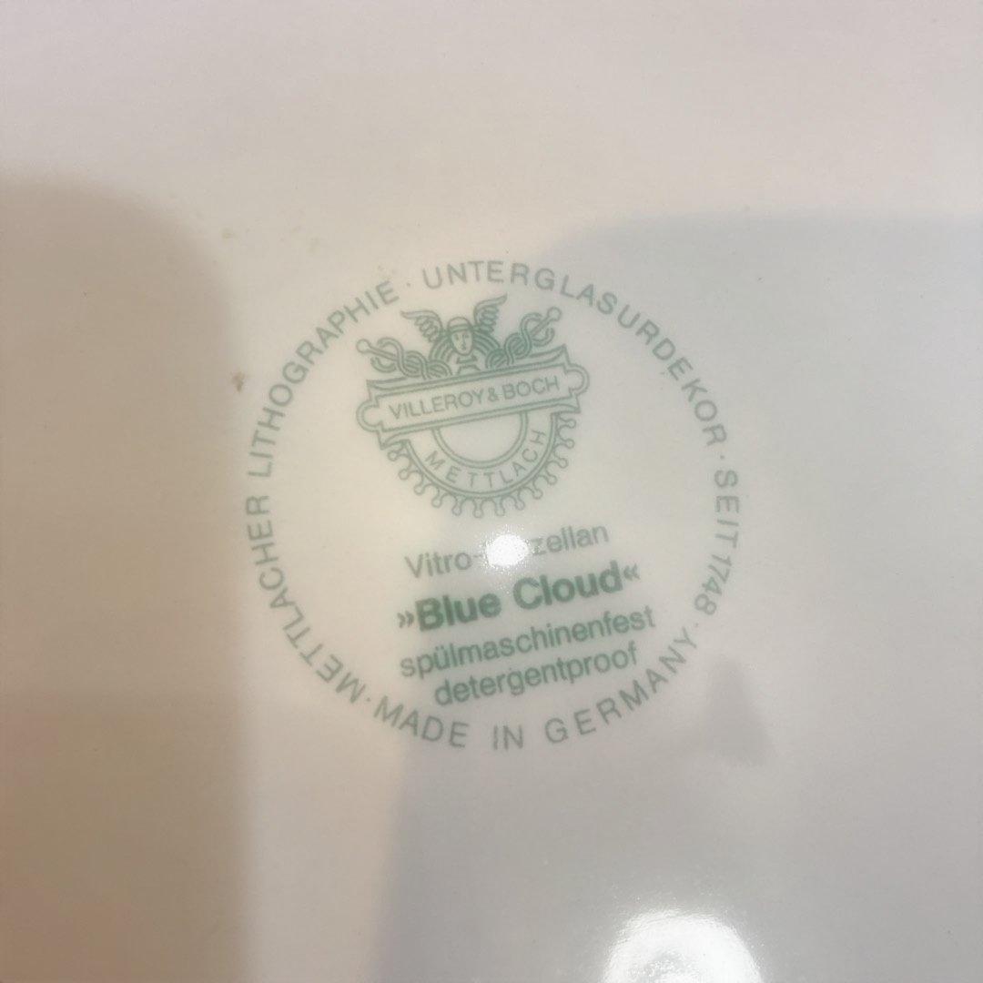 《希少》Villeroy&Boch Blue Cloud 楕円プレート　大きめ