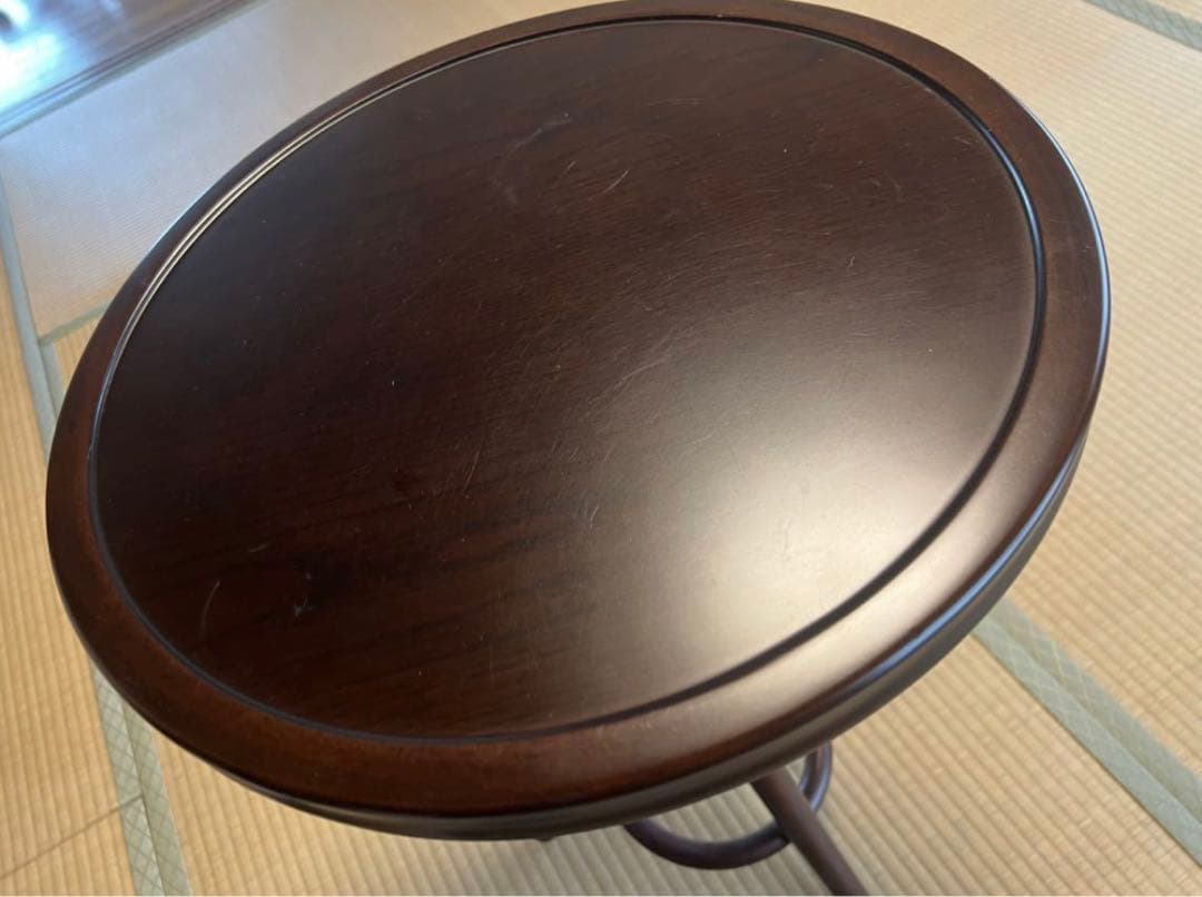 秋田木工 ティーテーブル T-110 ナラ材 ブナ材 ウォールナット 中古美品