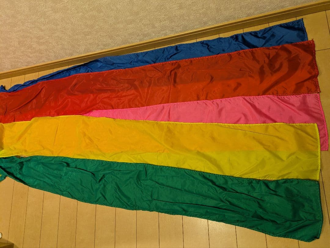 鯉のぼり　吹流し4m 黒鯉4m 赤鯉3m 青鯉2m 緑鯉0.6m セット