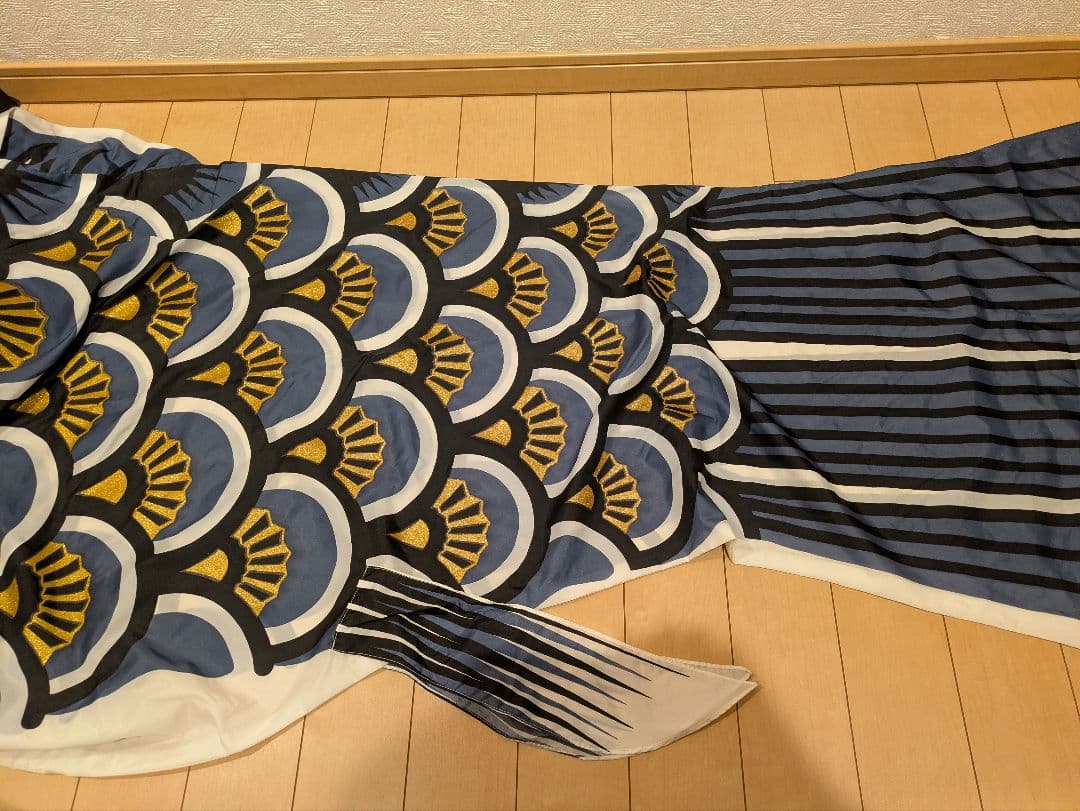 鯉のぼり　吹流し4m 黒鯉4m 赤鯉3m 青鯉2m 緑鯉0.6m セット