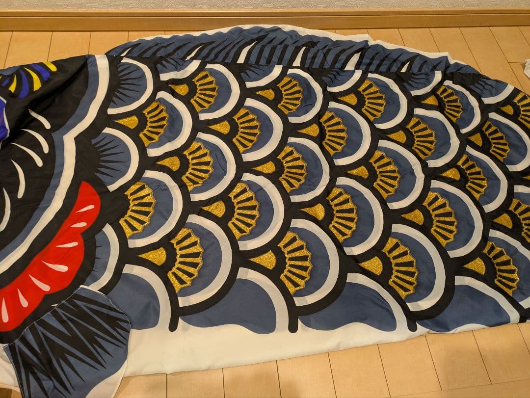 鯉のぼり　吹流し4m 黒鯉4m 赤鯉3m 青鯉2m 緑鯉0.6m セット