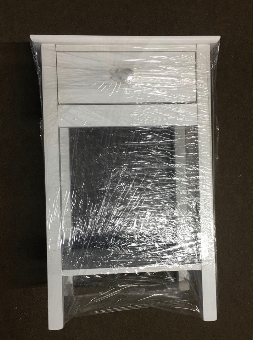 ベッドサイドテーブル木製　ホワイト