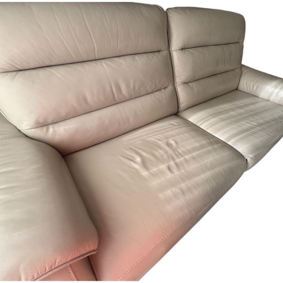 2人掛け両電動リクライニングソファ 厚革(一部合成皮革)タイプ クローナ