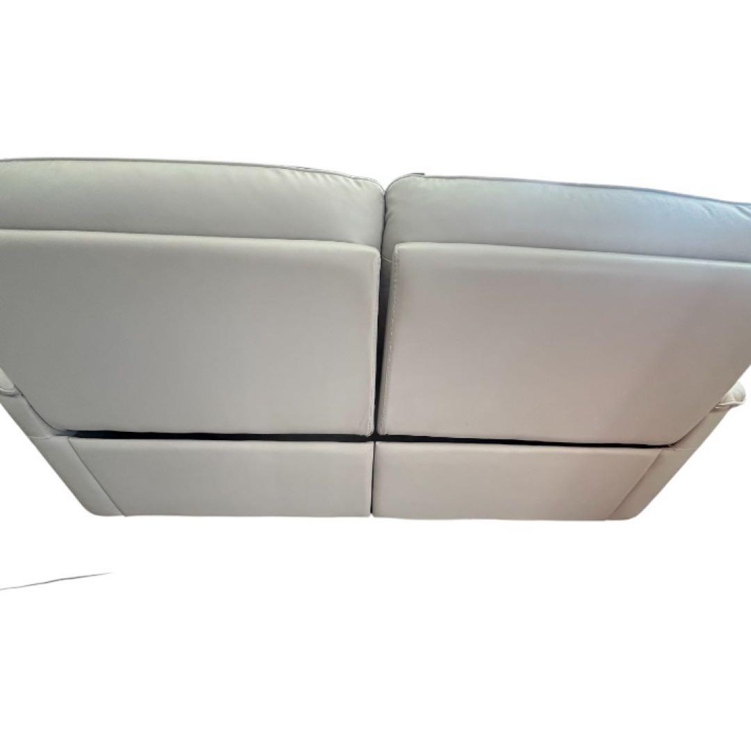 2人掛け両電動リクライニングソファ 厚革(一部合成皮革)タイプ クローナ