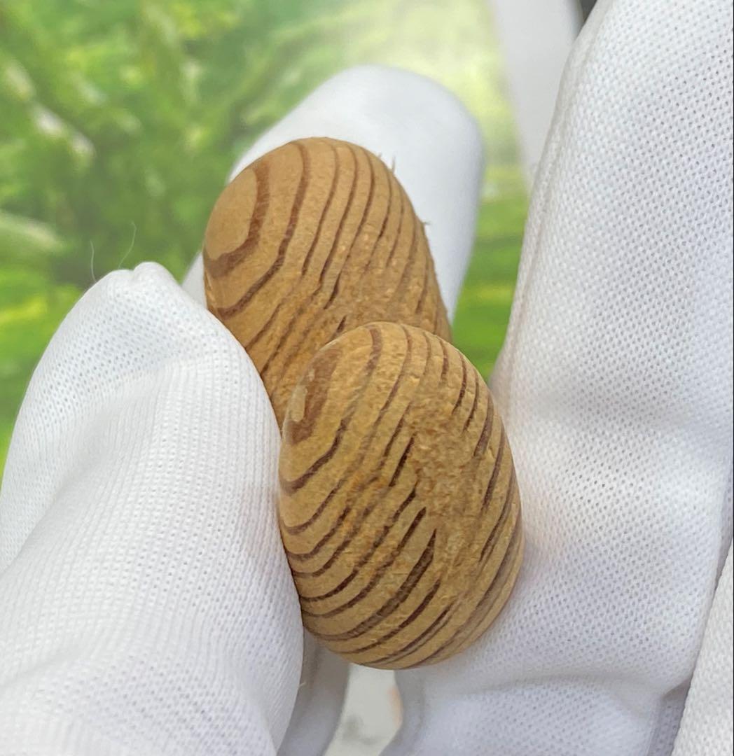 【日本銘石】神宮御山杉　太珠　極 勾玉 PT 大